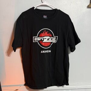 Esprit Zone Black Tee with Red Graphic